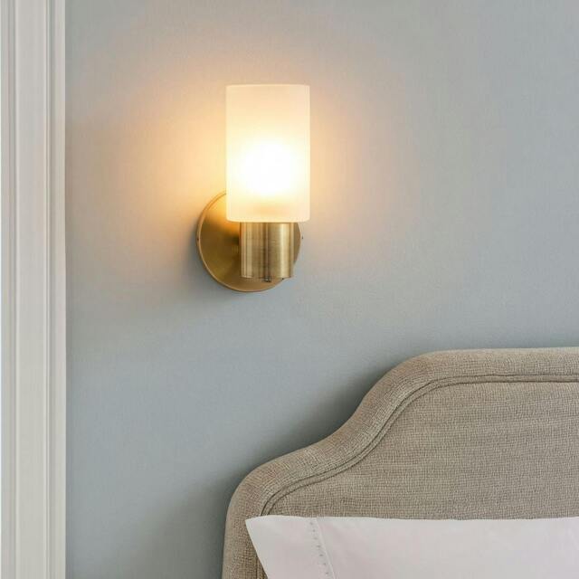 Rackhams Maya 1-Light Antique Brass Wall Light - image 1