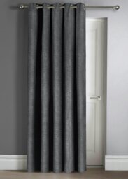 Rackhams Westwood Door Curtain - 117cm x 213cm - Black - thumbnail 6