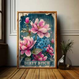 Rackhams Dirty Bitch Art Print - Framing Options Available - None Required - A1 - Floating Canvas - thumbnail 1