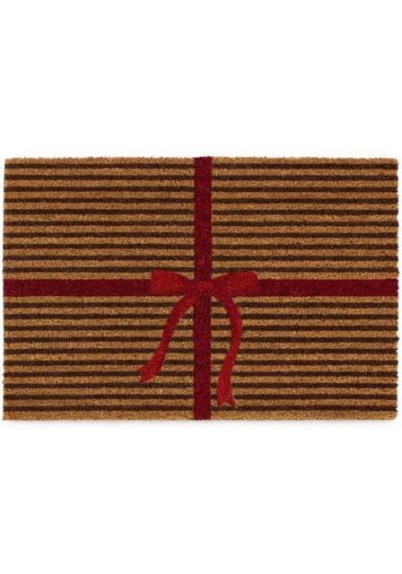 Rackhams Festive Gift Wrapped Coir Door Mat – 40x60 cm - 40X60 cm - image 1