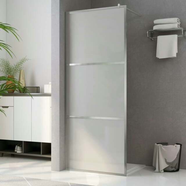 Rackhams Walk-in Shower Wall with Whole Frosted ESG Glass 90x195 cm