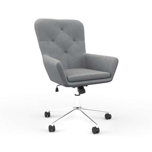 Rackhams Benjamin office chair with wheels in grey - Grey - image 1