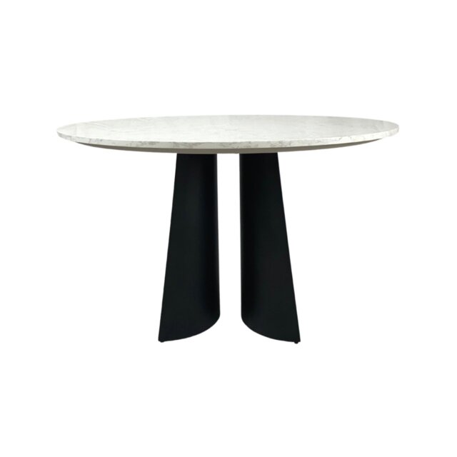 Rackhams Rosemary Round Dining Table - Black & White Marble - Black & White Marble - image 1