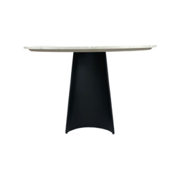 Rackhams Rosemary Round Dining Table - Black & White Marble - Black & White Marble - thumbnail 3