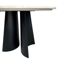 Rackhams Rosemary Round Dining Table - Black & White Marble - Black & White Marble - thumbnail 4
