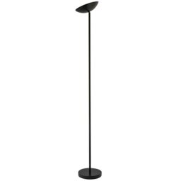 Rackhams Designer LED Uplighter Metal Floor Lamp in Matte Black with Memory Dimmer Button