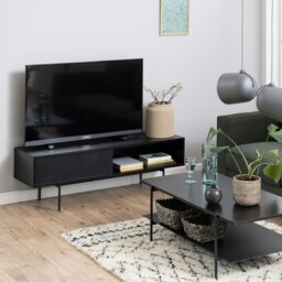 Rackhams Angus TV Unit with 1 Sliding Door in Black - 1 - thumbnail 5