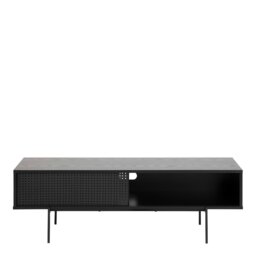 Rackhams Angus TV Unit with 1 Sliding Door in Black - 1 - thumbnail 2
