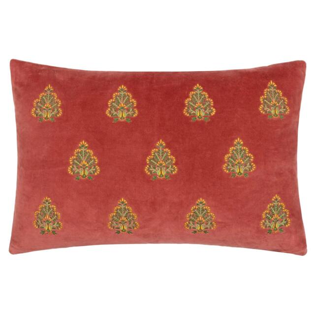 Rackhams Rennes Embroidered Cushion Cover - Regal Blue - 60cm x 40cm - Regal Blue - 100% Cotton - image 1