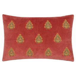 Rackhams Rennes Embroidered Cushion Cover - Regal Blue - 60cm x 40cm - Regal Blue - 100% Cotton