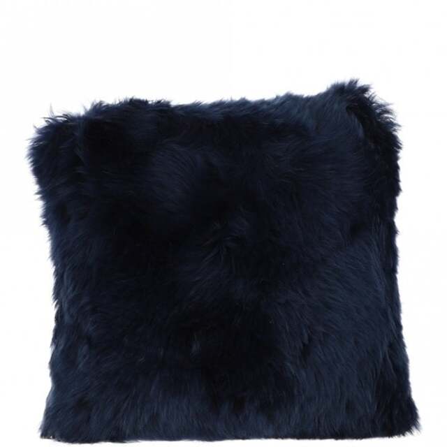 Rackhams Sheepskin Cushion - One Size - Indigo - Sheepskin - image 1