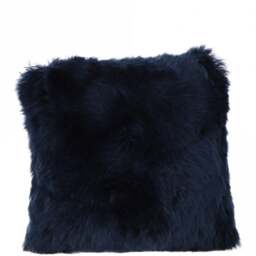 Rackhams Sheepskin Cushion - One Size - Indigo - Sheepskin - thumbnail 1