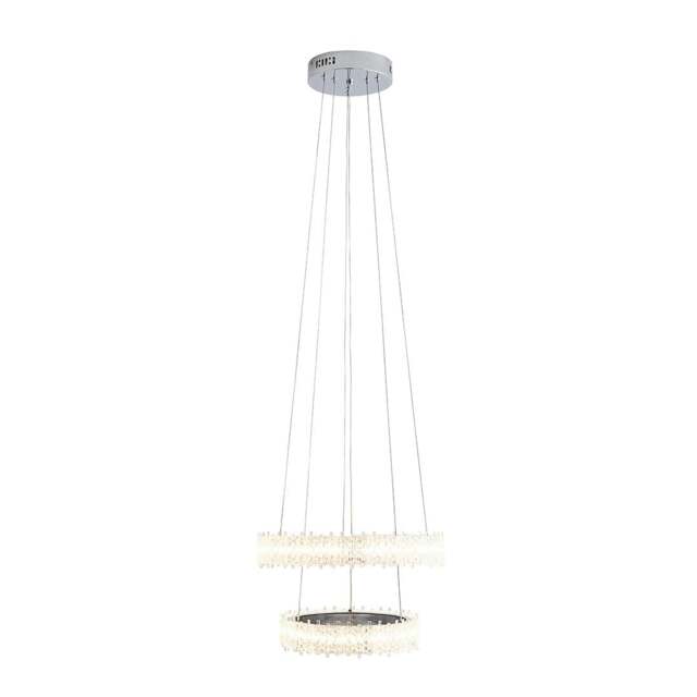 Rackhams Ana LED Chrome Tiered Pendant Ceiling Light - image 1