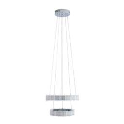 Rackhams Ana LED Chrome Tiered Pendant Ceiling Light - thumbnail 3