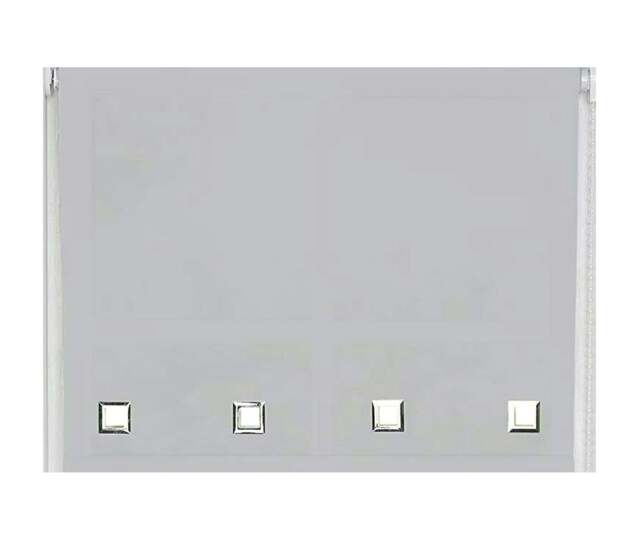 Rackhams Light Grey Square Eyelet Edge Roller Blind - 210cm - image 1