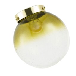 Rackhams Ombre Green and Clear Bubble Glass Pendant Lighting Shade with Gold Lamp Holder - thumbnail 5