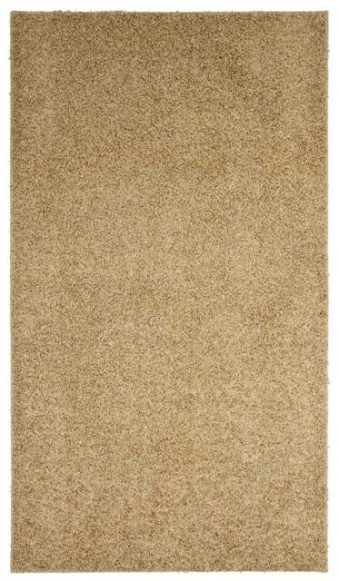 Rackhams Fiji Latte Beige Washable Solid Shaggy Rug - 67X120 cm - image 1