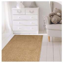 Rackhams Fiji Latte Beige Washable Solid Shaggy Rug - 67X120 cm - thumbnail 3
