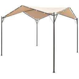 Rackhams Gazebo Pavilion Tent Canopy 3x3 m Steel Beige - Beige - Steel frame + water-resistant oxford fabric roof