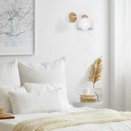Rackhams Dama Pendant Lamp Hand Made Scandi Syle White With Wooden Detail - thumbnail 2