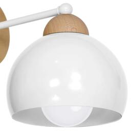 Rackhams Dama Pendant Lamp Hand Made Scandi Syle White With Wooden Detail - thumbnail 4