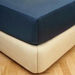 Rackhams Sateen Fitted Sheet - Navy - Single