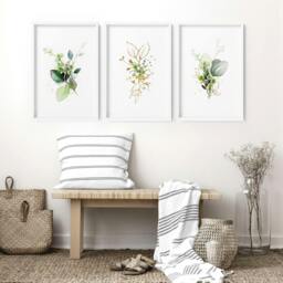 Rackhams Botanical art print - set of 3 wall art prints - A3 11.69 x 16.54 in / 29.7 x 42 cm - Satin Photo paper 280 gsm - Unframed - thumbnail 3