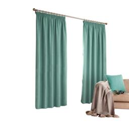 Rackhams Harrison Pencil Pleat Faux Wool Curtains (Pair) - Marine Blue - 229x229cm - Marine Blue - 100% Polyester