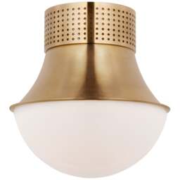 "Rackhams Precision 9"" Flush Mount Light - Antique-Burnished-Brass" - thumbnail 1