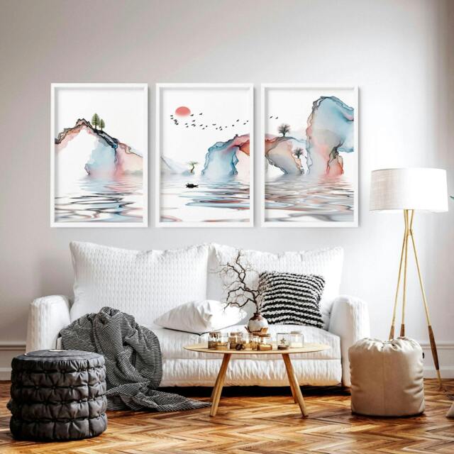 Rackhams Japan print - set of 3 framed wall art prints - A2 16.54 x 23.39 in / 42 x 59.4 cm - Satin Photo paper 280 gsm - Black Frame - image 1