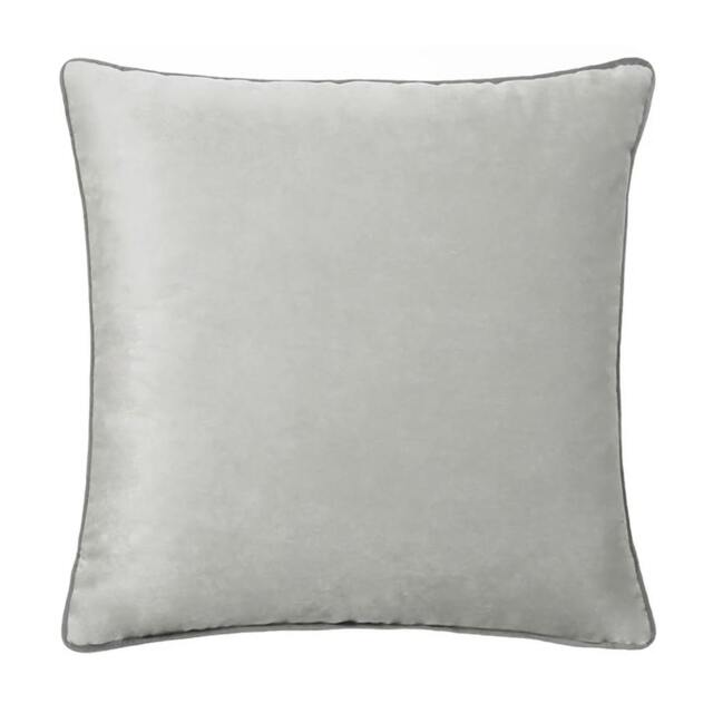 Rackhams Meridian Velvet Cushion Cover - Dove/Charcoal - 45cm x 45cm - Dove/Charcoal - 100% Polyester - image 1