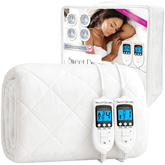 Rackhams Electric Blanket Super King Size - Plush Fleece Quilted - 10 Timer & 9 Heat Settings - Overheat Protection - image 1