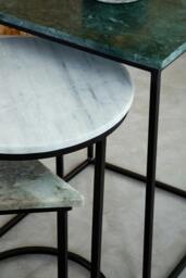 Rackhams Mandoli Nest Of 3 Assorted Marble Tables - thumbnail 4