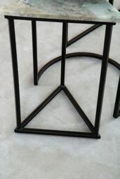 Rackhams Mandoli Nest Of 3 Assorted Marble Tables - thumbnail 3