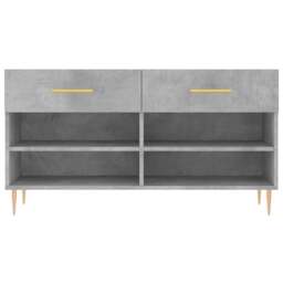 Rackhams Shoe Bench Concrete Grey 102x35x55 cm Engineered Wood - thumbnail 6