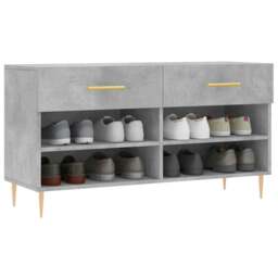 Rackhams Shoe Bench Concrete Grey 102x35x55 cm Engineered Wood - thumbnail 3