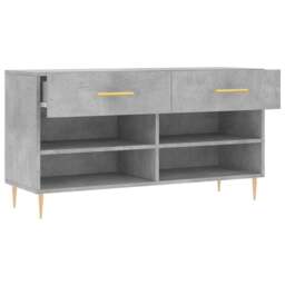 Rackhams Shoe Bench Concrete Grey 102x35x55 cm Engineered Wood - thumbnail 5