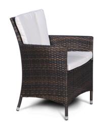 Rackhams Savannah Outdoor Rattan Garden Dining Chair - 1 - Grey - thumbnail 3