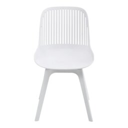 Rackhams Livingandhome Classic White Plastic Chair, Set of Four, Durable and Lightweight - 48cm L x 60cm W x 84cm H - Gray - thumbnail 6