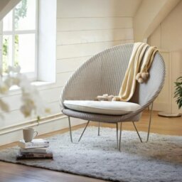 Rackhams Munkhbat Rattan Garden Chair, Outdoor Lounge Chair - Beige - thumbnail 2