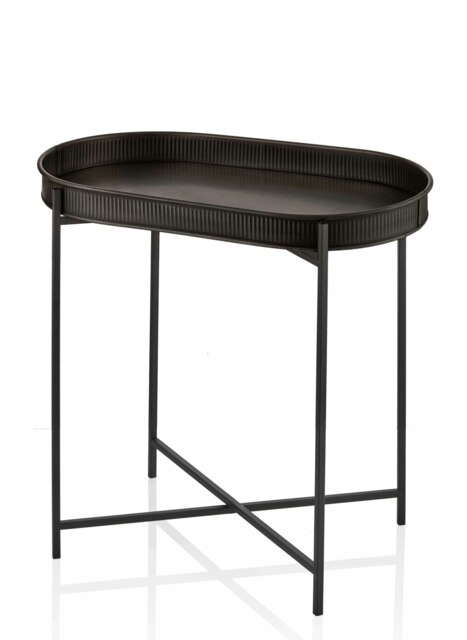Rackhams Black Oval Side Table - image 1