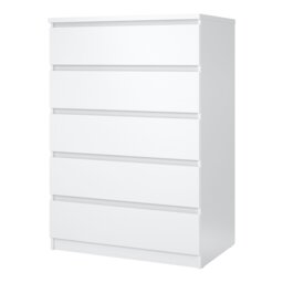 Rackhams Naia Chest of 5 Drawers in White High Gloss - White - High Gloss - Melamine - thumbnail 3