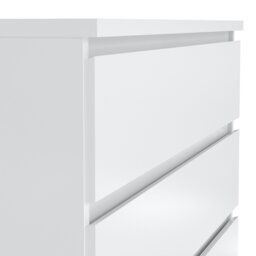 Rackhams Naia Chest of 5 Drawers in White High Gloss - White - High Gloss - Melamine - thumbnail 6