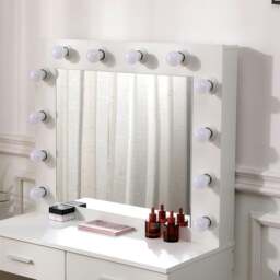 Rackhams 80cm W New Hollywood Dressing Table Set with Large Lighted Mirror - thumbnail 6