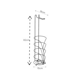 Rackhams Vertu Black Toilet Roll Holder & Spare Combination - thumbnail 2
