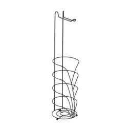 Rackhams Vertu Black Toilet Roll Holder & Spare Combination - thumbnail 3