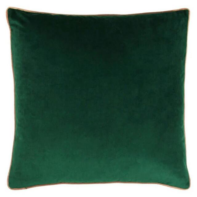 Rackhams Meridian Cushion Cover - Emerald Green/Blush - 55x55cm - Emerald Green/Blush - 100% Polyester - image 1