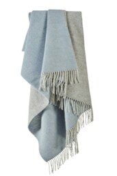 Rackhams 100% Pure British New Wool Dartmoor Throw Blanket Made in Wales - Blue - thumbnail 2