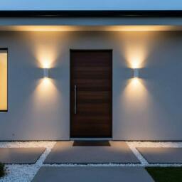 Rackhams 10 Watt White Up and Down Outside Wall Light - thumbnail 1