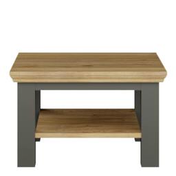 Rackhams Pontypool Small Coffee Table with Shelf in Wolfram Grey and Mauvella Oak - 43.4 x 70 x 70 cm - 1 - Wood - thumbnail 3